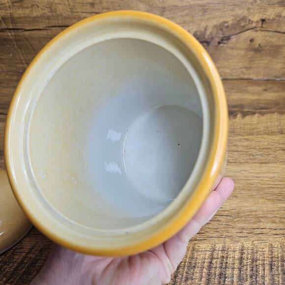 Tea "Te" ceramic pottery container with lid - Picture 5 of 9